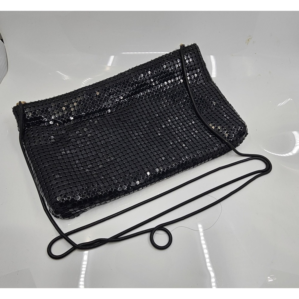 Carla MARCHI Black Metal Mesh Crossbody Evening Bag‎